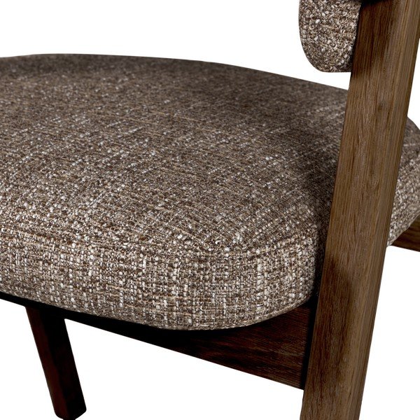 Rudos spalvos iš audinio valgomojo kėdė su porankiais Tunar – WOOOD-image-4