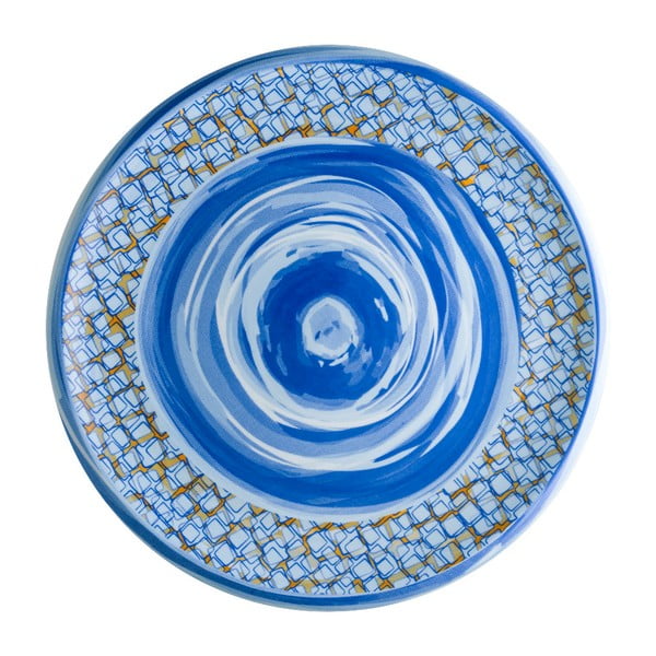 Mėlyna porcelianinė lėkštė Brandani Caos