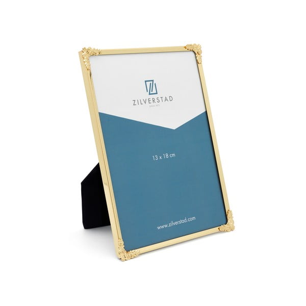 Iš metalo pastatomas/pakabinamas rėmas auksinės spalvos 13,5x18,5 cm Decora – Zilverstad