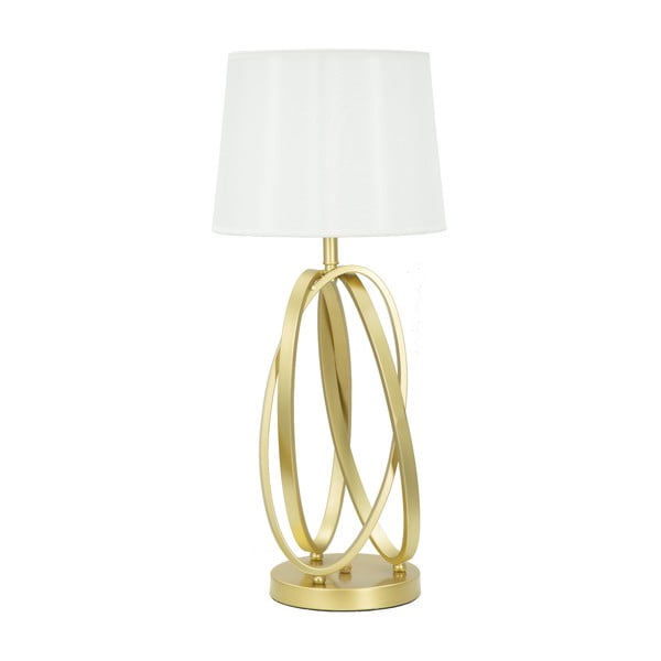 Balta stalinė lempa su aukso spalvos dizainu "Mauro Ferretti Circle