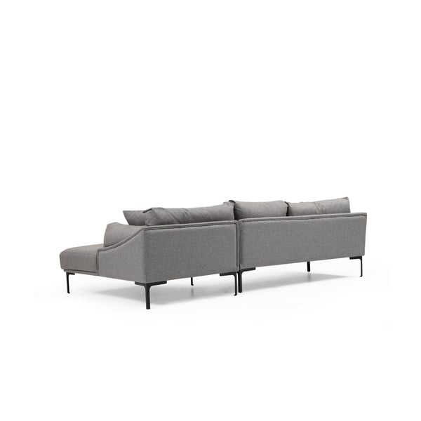 Pilka kampinė sofa Artie Leo, dešinysis kampas-image-2