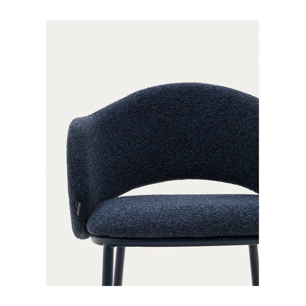 Tamsiai mėlynos spalvos baro taburetė (sėdynės aukštis 65 cm) Maina – Kave Home-image-2