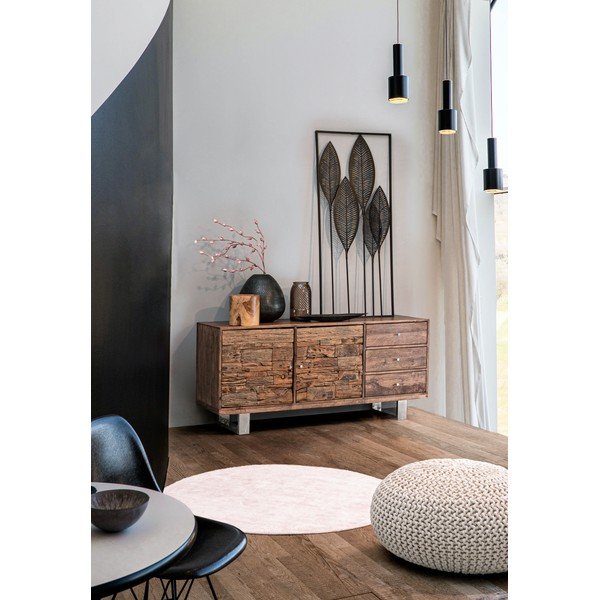 Iš metalo didelio formato sieninė dekoracija 61x135 cm Adhira – Bizzotto-image-1