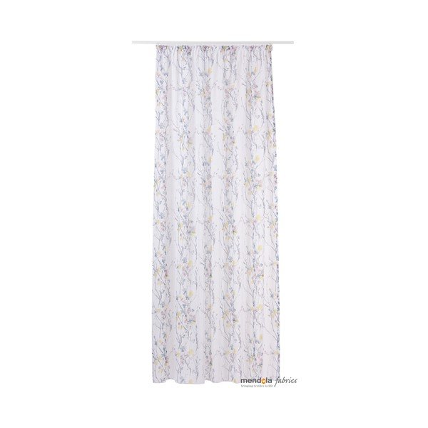 Permatoma užuolaida baltos spalvos/pilkos spalvos 300x260 cm Olivia – Mendola Fabrics