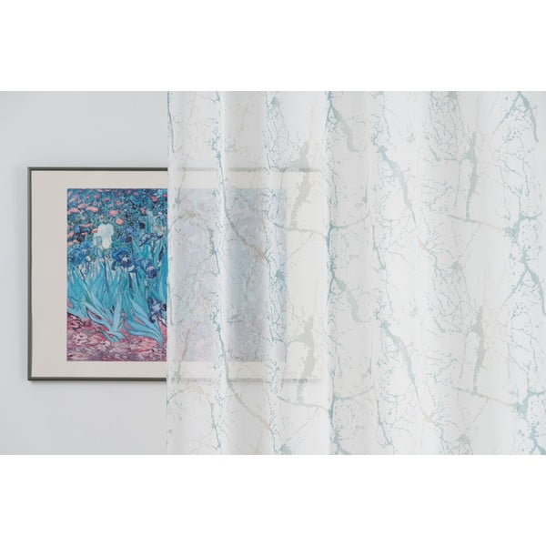 Permatoma užuolaida kreminės spalvos/turkio spalvos 140x260 cm Mizar – Mendola Fabrics
