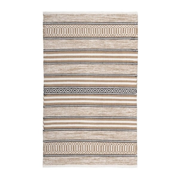 Skalbiamas iš medvilnės kilimas smėlio spalvos 70x140 cm – Casa Selección