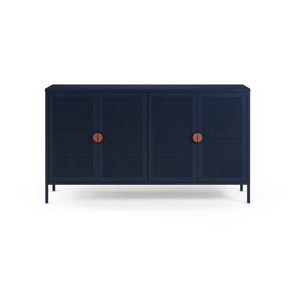 Tamsiai mėlynos spalvos iš metalo spintelė 160x90x40 cm Sayla – Marckeric