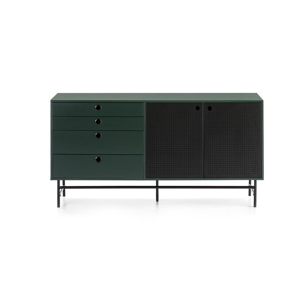 Juodos ir žalios spalvos komoda Teulat Punto, 150 cm pločio-image-4