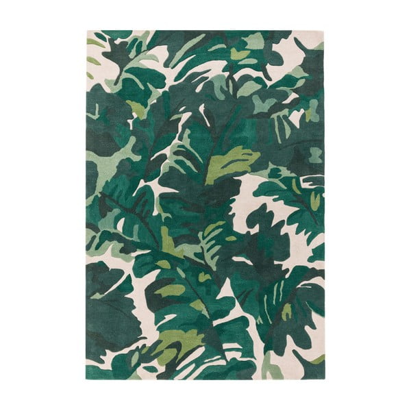Rankų darbo iš vilnos kilimas tamsiai žalios spalvos 160x230 cm Matrix – Asiatic Carpets