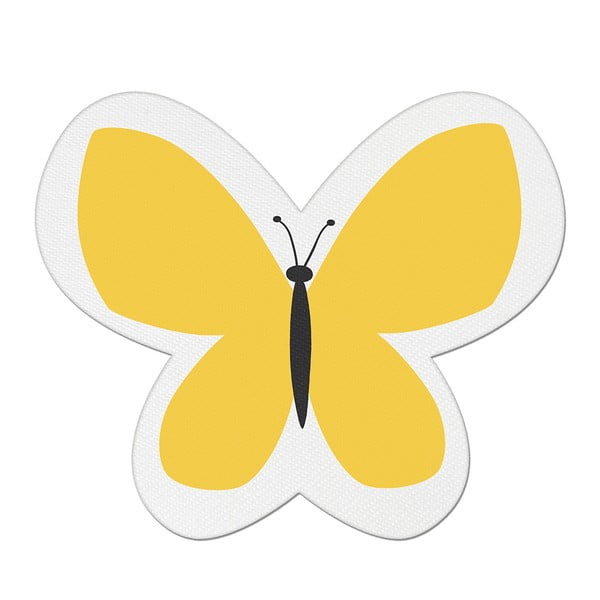 Geltona vaikiška medvilninė pagalvė Mike & Co. NEW YORK Butterfly, 26 x 30 cm