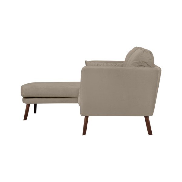 "Mazzini Sofas" Elena tamsiai smėlio spalvos trijų vietų sofa su kairiojo kampo šezlongu-image-3