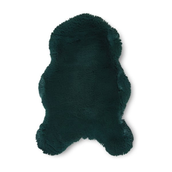 Sintetinė oda ir kailis smaragdinės spalvos 60x90 cm Super Teddy – Think Rugs