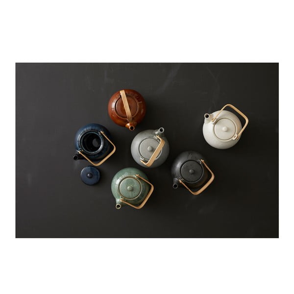 Žalios spalvos iš keramikos su koštuvu arbatinukas 1,2 l Gastro Green – Bitz-image-1