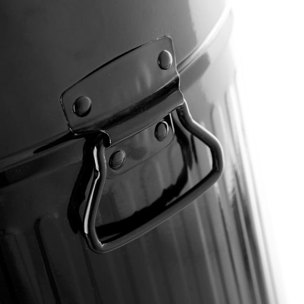 Juodos spalvos pedalinė metalinė šiukšliadėžė Casa Selección, 20 l-image-4