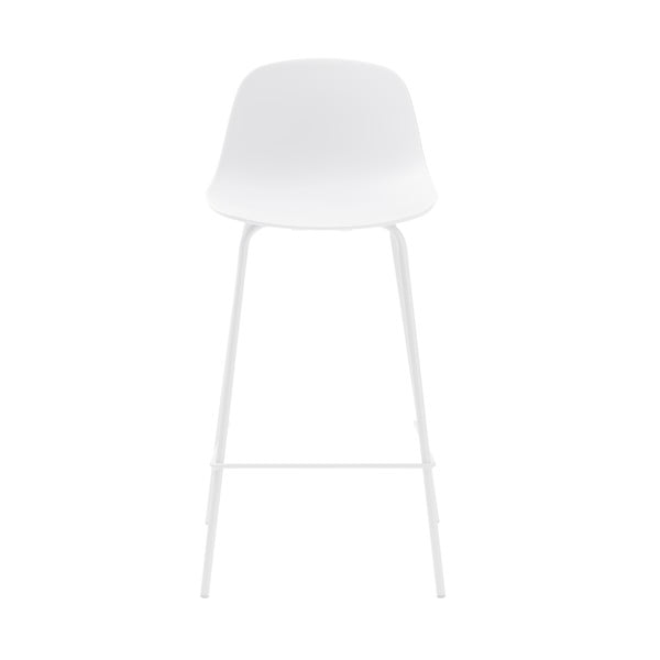 Balta plastikinė baro kėdė 92,5 cm Whitby - Unique Furniture