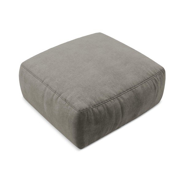 Pilkos spalvos taburetė iš šenilinio audinio Kuki – Makamii-image-2