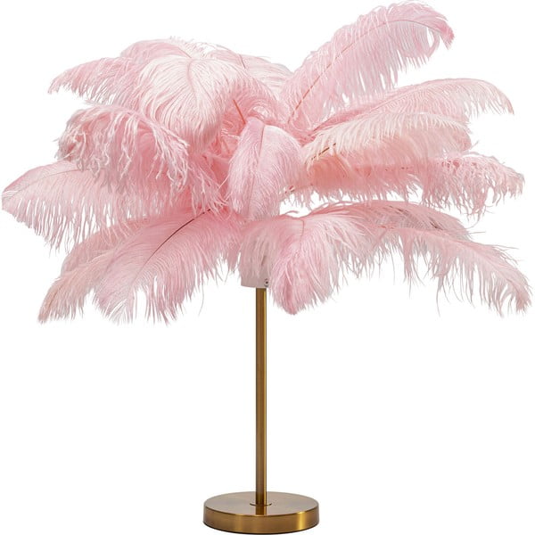 Stalinis šviestuvas rožinės spalvos (aukštis 60 cm) iš plunksnų Feather Palm – Kare Design