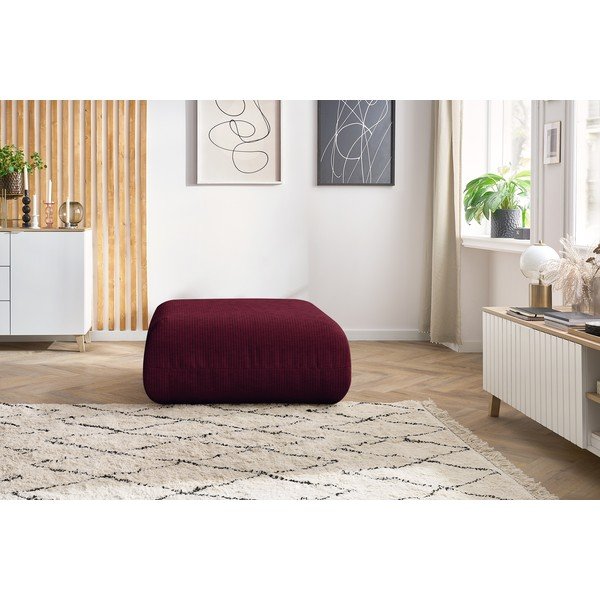 Bordo spalvos velvetinis pufas Lecomte - Bobochic Paris-image-4