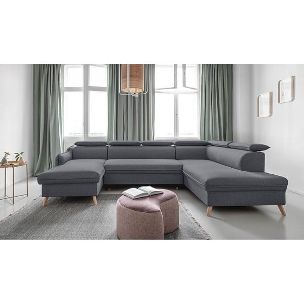 Sulankstoma kampinė sofa tamsiai pilkos spalvos (su dešiniuoju kampu) Sweet Harmony – Miuform-image-3