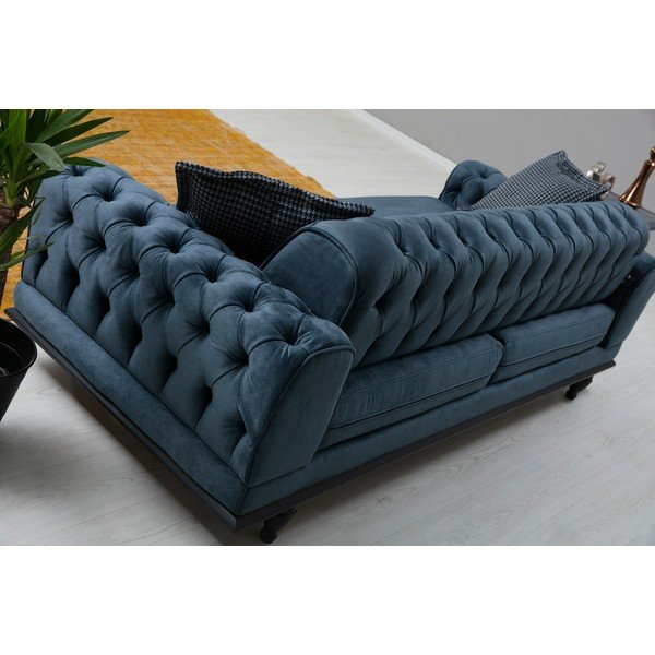 Sofa mėlynos spalvos 220 cm Arredo – Balcab Home-image-1