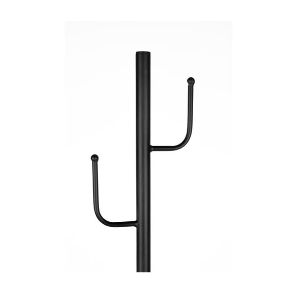 Juodos spalvos iš metalo palto stovas ø 29x170 cm Twiggy – White Label-image-3
