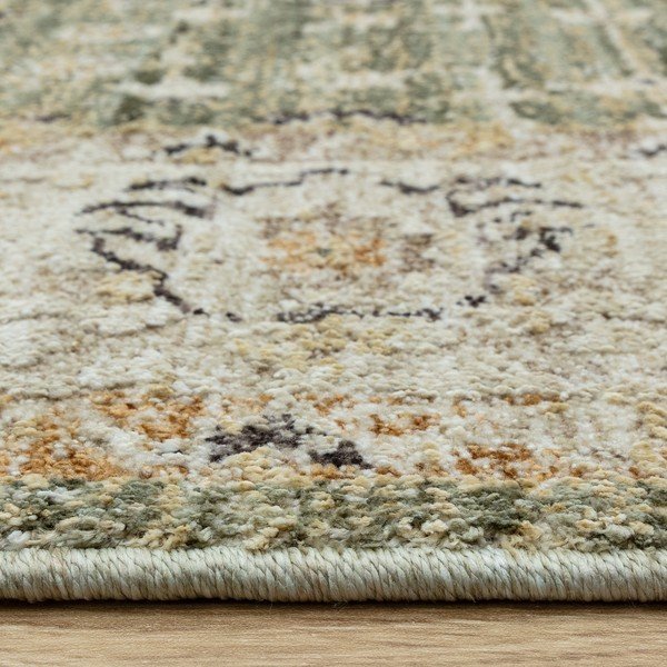 Rankų darbo žalios spalvos/smėlio spalvos kilimas 80x160 cm Heriz Ornate – Asiatic Carpets-image-4