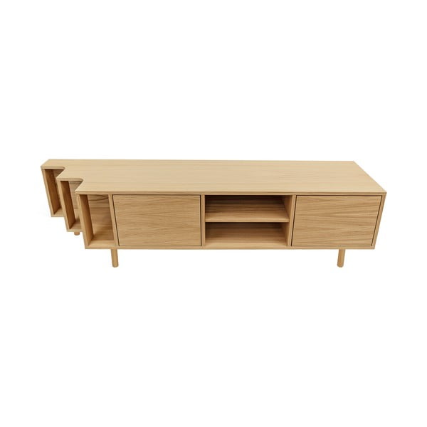 Natūralios spalvos TV spintelė iš ąžuolo 189x50x44 cm Shift – Woodman-image-2