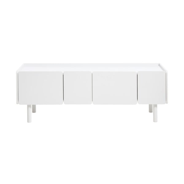 Baltos spalvos TV spintelė 160x55x45 cm Bera – Unique Furniture