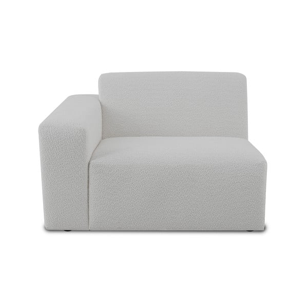 Iš boucle modulinė sofa baltos spalvos (su kairiuoju kampu) Roxy – Scandic