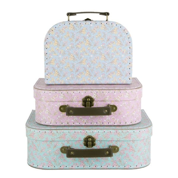 3 "Sass & Belle Grace" pastelinių spalvų lagaminų rinkinys