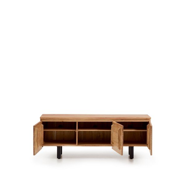 Natūralios spalvos iš akacijos masyvo TV spintelė 150x58x40 cm Uxue – Kave Home-image-3