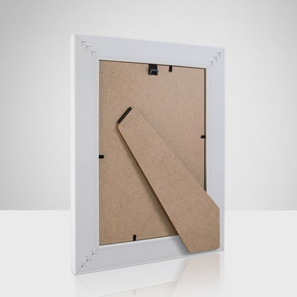 Pastatomas/pakabinamas rėmas iš plastiko baltos spalvos 21x26 cm  -image-1
