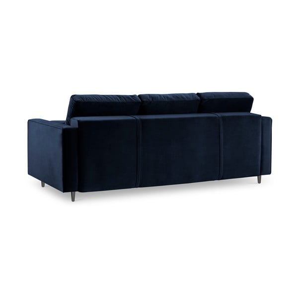 Mėlyna aksominė sofa-lova Milo Casa Santo-image-3