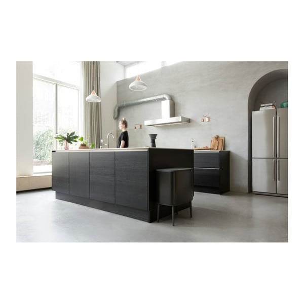 Iš plieno šiukšliadėžė matinės juodos spalvos rūšiavimui/galima atidaryti palietus 34 l Bo Touch Bin – Brabantia-image-1