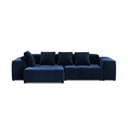 Mėlyno aksomo kampinė sofa (kintama) Rome Velvet - Cosmopolitan Design