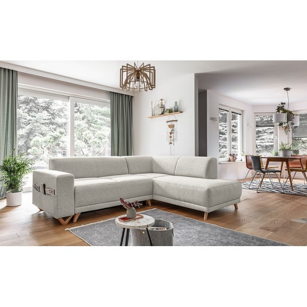 Smėlio spalvos sulankstoma/su sandėliavimo vieta kampinė sofa (su dešiniuoju kampu/„L“ formos) Classy Sophie – Miuform-image-3