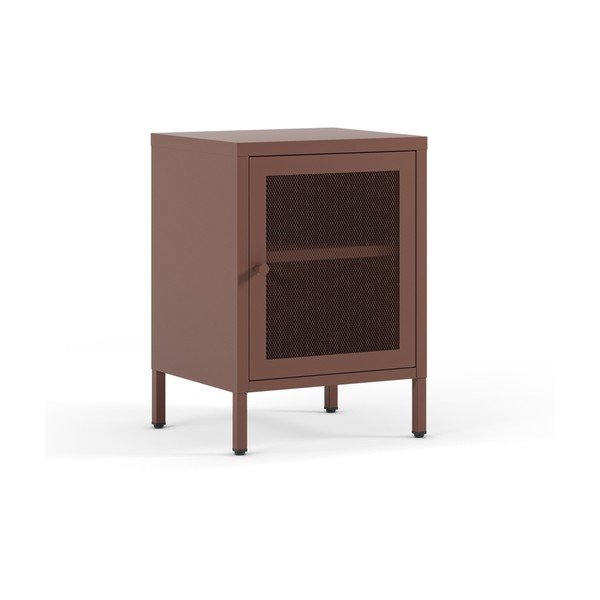 Bordo spalvos naktinis staliukas Fayna – Marckeric