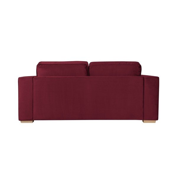 Kosmopolitinio dizaino Čikagos bordo spalvos trijų vietų sofa-image-1