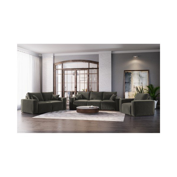 Tamsiai pilka sofa "Cosmopolitan Design Florida", 245 cm-image-4