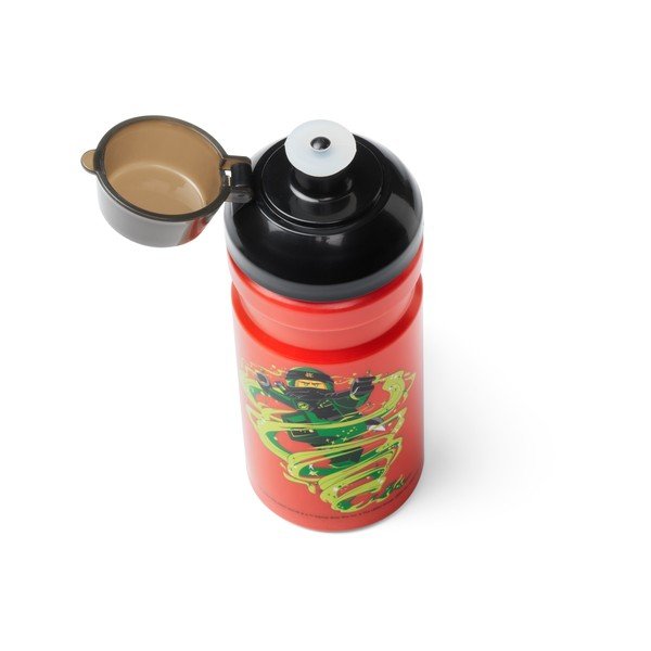 Raudonas vandens buteliukas su juodu dangteliu LEGO® Ninjago, 390 ml-image-1