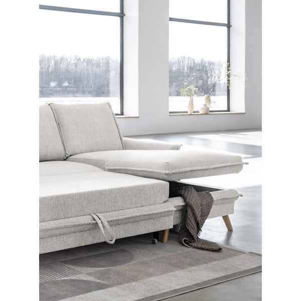 Sulankstoma kampinė sofa smėlio spalvos (su dešiniuoju kampu) Charming Charlie – Miuform-image-4
