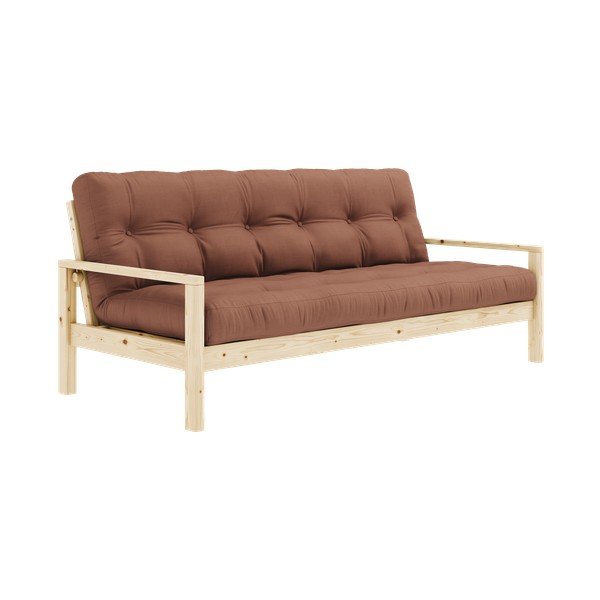 Sulankstoma sofa oranžinės spalvos/rudos spalvos 205 cm Knob – Karup Design-image-3