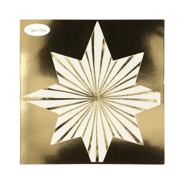 Iš popieriaus servetėlės 16 vnt. Gold Stripe – Meri Meri-image-4