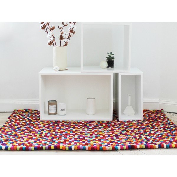 Margas vilnos kilimas Wooldot Ball Rugs, 100 x 150 cm-image-2
