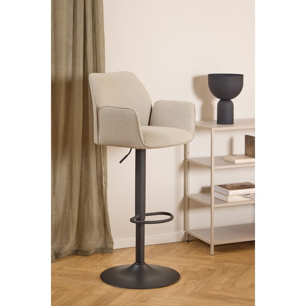 Smėlio spalvos reguliuojamo aukščio/su porankiais baro taburetė (sėdynės aukštis 85 cm) Glenda – Actona-image-1