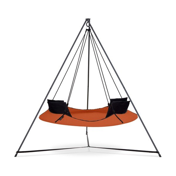 Oranžinės sodo sūpynės su stovu - Hangout Pod-image-1