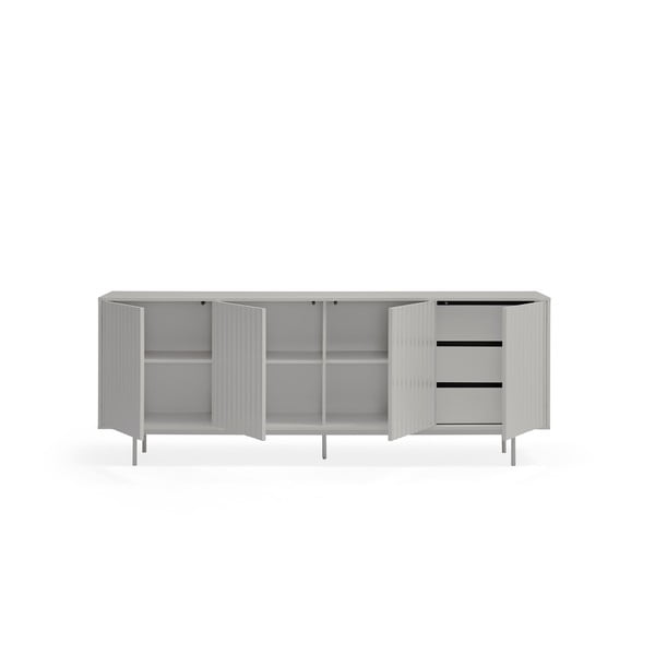 Žema šoninė spintelė pilkos spalvos 211x80 cm Sierra – Teulat-image-3
