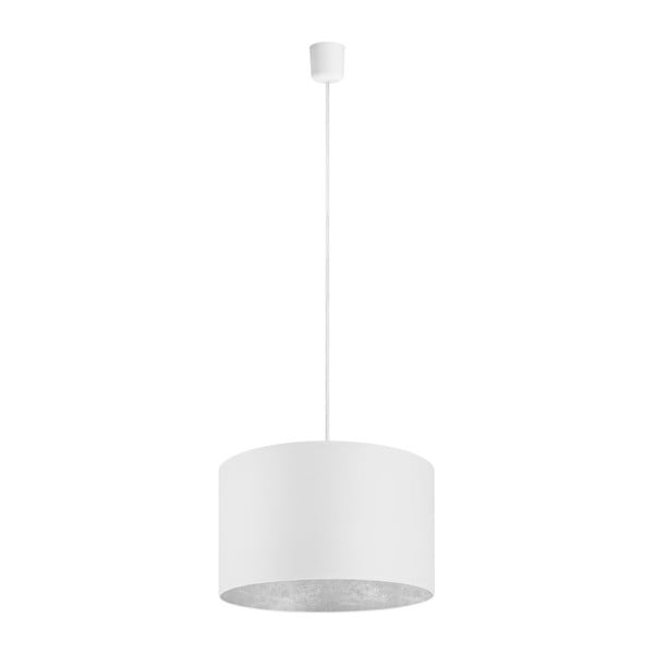 Baltas lubinis šviestuvas su sidabro detalėmis "Sotto Luce Mika", Ø 40 cm