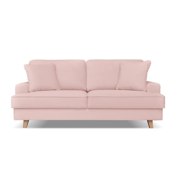 Šviesiai rožinė trivietė sofa Cosmopolitan design Madrid