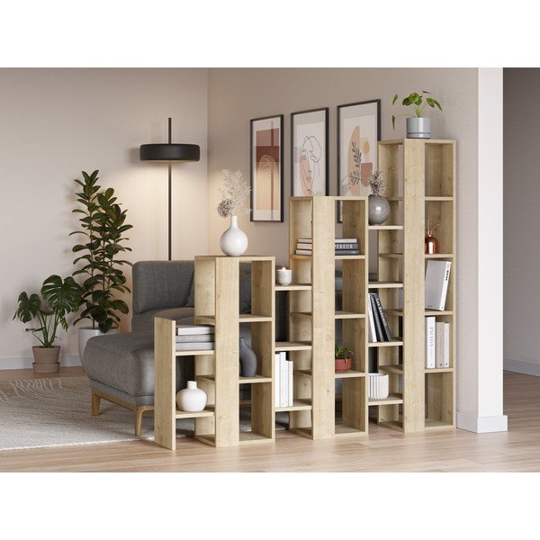 Pastatoma lentyna natūralios spalvos iš ąžuolo 158x151 cm Anissa – Marckeric-image-1